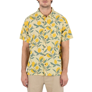 Men's Hurley Rincon Woven Button Up Shirt Medium Pineapple