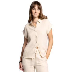 Women's Thread & Supply Verna Long Sleeve Button Up Shirt Small Bone