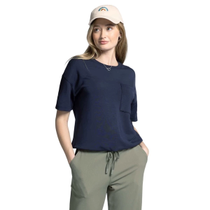 Women's Thread & Supply Joni T-Shirt Large Charcoal Blue
