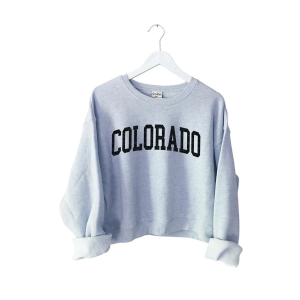 Women's Oat Collective Colorado Mid Crewneck Sweatshirt XLarge Light Blue