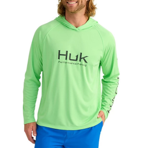 Men's Huk Vented Pursuit Long Sleeve T-Shirt 3XLarge Shimmer Green Heather