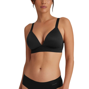 Women's Tommy John Ultimate Comfort T-Shirt Lightly Lined Bra Large Black