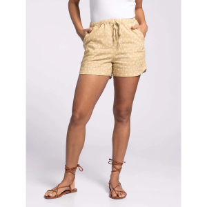 Women's Thread & Supply Mello Linen Shorts Large Golden Yellow Blossm