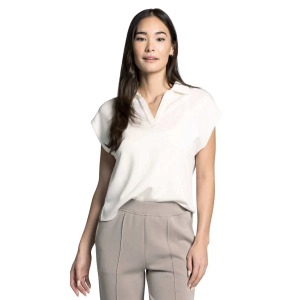 Women's Thread & Supply Kris Popover Long Sleeve Polo Small White