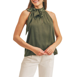 Women's RESET by Jane Alani Halter Tank Top Large Olive