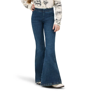 Girls' Wrangler X Lainey Wilson Pull On Bell Bottom Jeans Dark 8