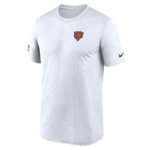 Chicago Bears Nike 2025 Sideline Small Logo T-Shirt Large White