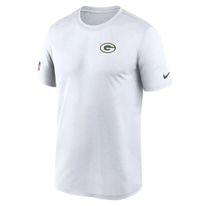 Green Bay Packers Nike 2025 Sideline Small Logo T-Shirt Medium White