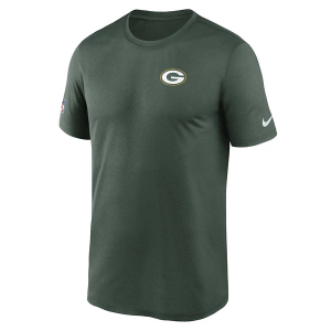 Green Bay Packers Nike 2025 Sideline Small Logo T-Shirt Large Fir
