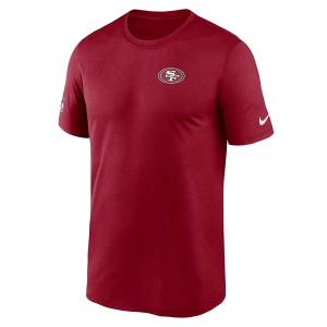 San Francisco 49ers Nike 2025 Sideline Small Logo T-Shirt Medium Red