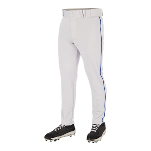 Men's Champro Triple Crown 2.0 Tapered Bottom w/ Braid Baseball Pants Small White/Royal Blue