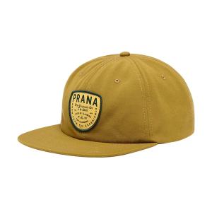 prAna Gazin Patch Snapback Hat One Size Retro Olive Emblem