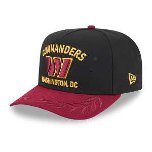 Kids' Washington Commanders New Era 2025 Draft 9FIFTY A-Frame Snapback Hat Black