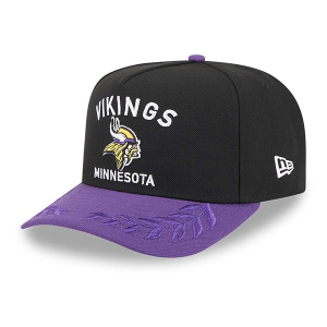Kids' Minnesota Vikings New Era 2025 Draft 9FIFTY A-Frame Snapback Hat Black