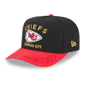 Kids' Kansas City Chiefs New Era 2025 Draft 9FIFTY A-Frame Snapback Hat Black