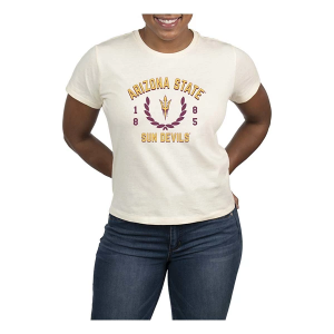 Arizona State Sun Devils USCAPE Women's Academy High Waisted T-Shirt Small Vintage White