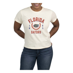 Florida Gators USCAPE Women's Academy High Waisted T-Shirt Small Vintage White