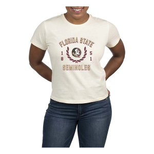 Florida State Seminoles USCAPE Women's Academy High Waisted T-Shirt Medium Vintage White