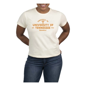 Tennessee Volunteers USCAPE Women's Banner High Waisted T-Shirt Small Vintage White