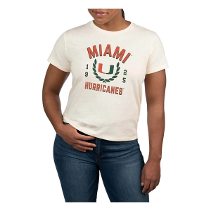 Miami Hurricanes USCAPE Women's Academy High Waisted T-Shirt Medium Vintage White