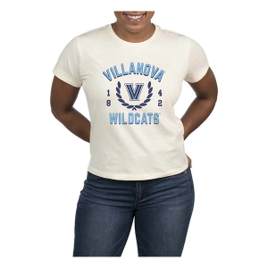 Villanova Wildcats USCAPE Women's Academy High Waisted T-Shirt Small Vintage White