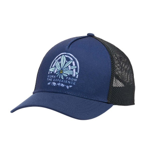 prAna Roads Ahead Trucker Snapback Hat One Size Stormy Nights Happy Petal