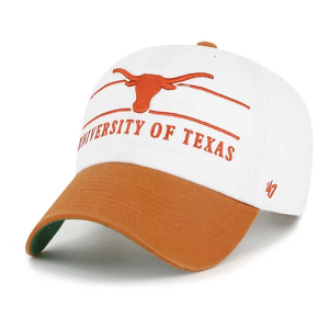 Texas Longhorns 47 Brand Double Header Cleanup Adjustable Hat One Size White/Orange