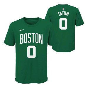 Kids' Boston Celtics Jayson Tatum Name & Number Nike T-Shirt Small Green