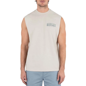 Men's Hurley Forged Muscle Sleeveless T-Shirt Medium Bone