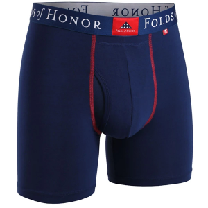Men's 2UNDR Swing Shift Folds Of Honor Boxer Briefs Underwear Small Navy