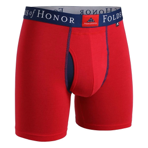Men's 2UNDR Swing Shift Folds Of Honor Boxer Briefs Underwear Large Red