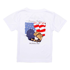 Kids' Properly Tied America's Pasttime Performance T-Shirt 7 White