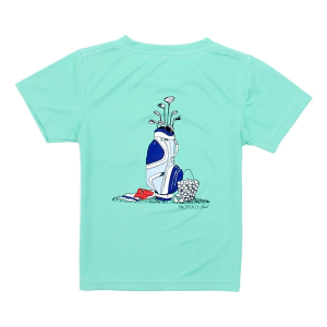 Kids' Properly Tied Golf Clubs Performance T-Shirt 7 Swift Green
