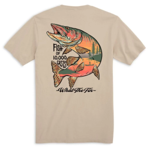 Men's What The Fin Musky T-Shirt Medium Sand