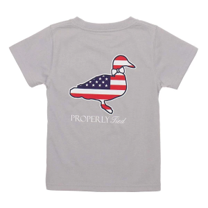 Kids' Properly Tied Americana Logo T-Shirt 5 Ice Grey Heather