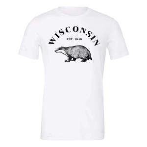 Women's Park Bench Apparel Wisconsin Est. 1848 T-Shirt XLarge White