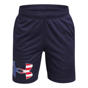 Boys' Under Armour Tech Freedom Big Flag Logo Shorts Small Blue
