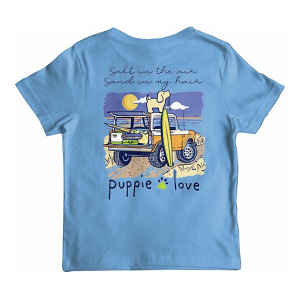 Girls' Puppie Love Beach SUV T-Shirt Medium Carolina Blue