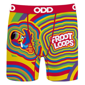 Boys' ODD SOX Froot Loops Boxer Briefs Underwear Small Red