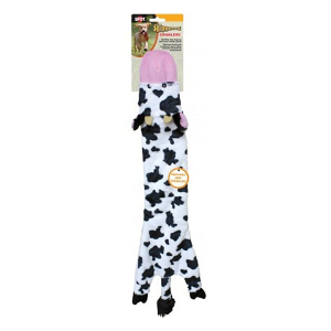 SPOT Skinneeez Crinkler Cow Dog Toy