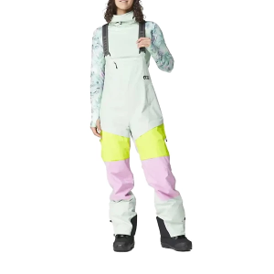Women's Picture Snow Bibs Elwy Small Silt Green Orchid Acid