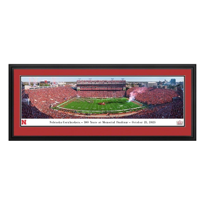 Blakeway Panoramas Nebraska Cornhuskers 100 Years at Memorial Stadium Deluxe Frame Panoramic Picture