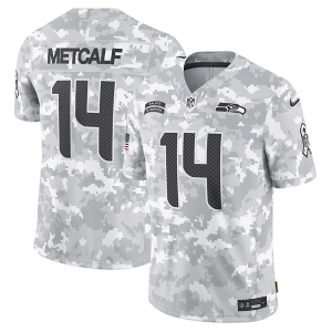 Seattle Seahawks DK Metcalf #14 Nike 2024 Salute To Service Jersey Medium Camo