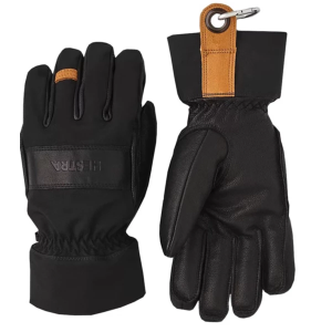 Men's Hestra Highland Finger Gloves 10 Black