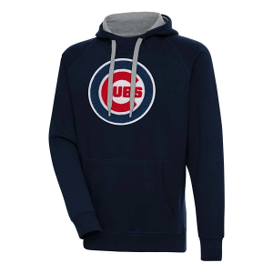 Chicago Cubs Antigua Chenille Big Logo Victory Pullover Hoodie 5XLarge Navy