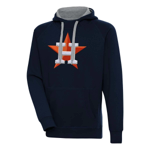 Houston Astros Antigua Chenille Big Logo Victory Pullover Hoodie 5XLarge Navy