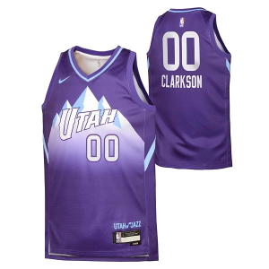 Kids' Utah Jazz Jordan Clarkson #00 Nike 2024 City Edition Jersey XLarge Purple