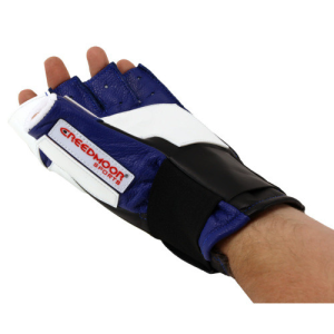 Creedmoor Sports Blue Leather Open Finger Glove w/Hard Rubber
