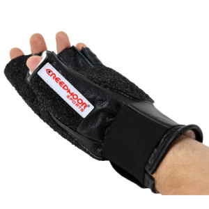 Creedmoor Sports Black Leather Open Finger Glove With Top Grip