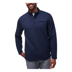 Men's TravisMathew Transatlantic Golf 1/4 Snap Pullover Large Total Eclipse